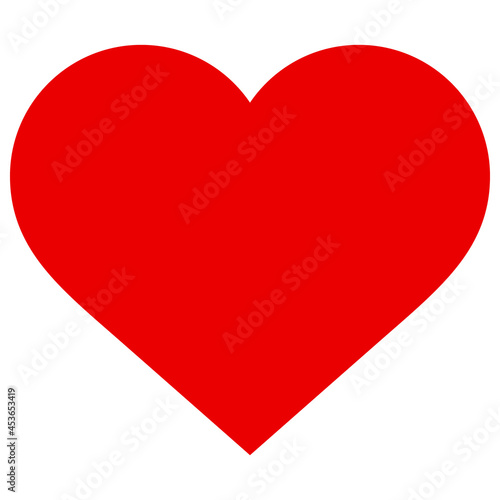 Love heart vector illustration. Flat illustration iconic design of love heart, isolated on a white background.