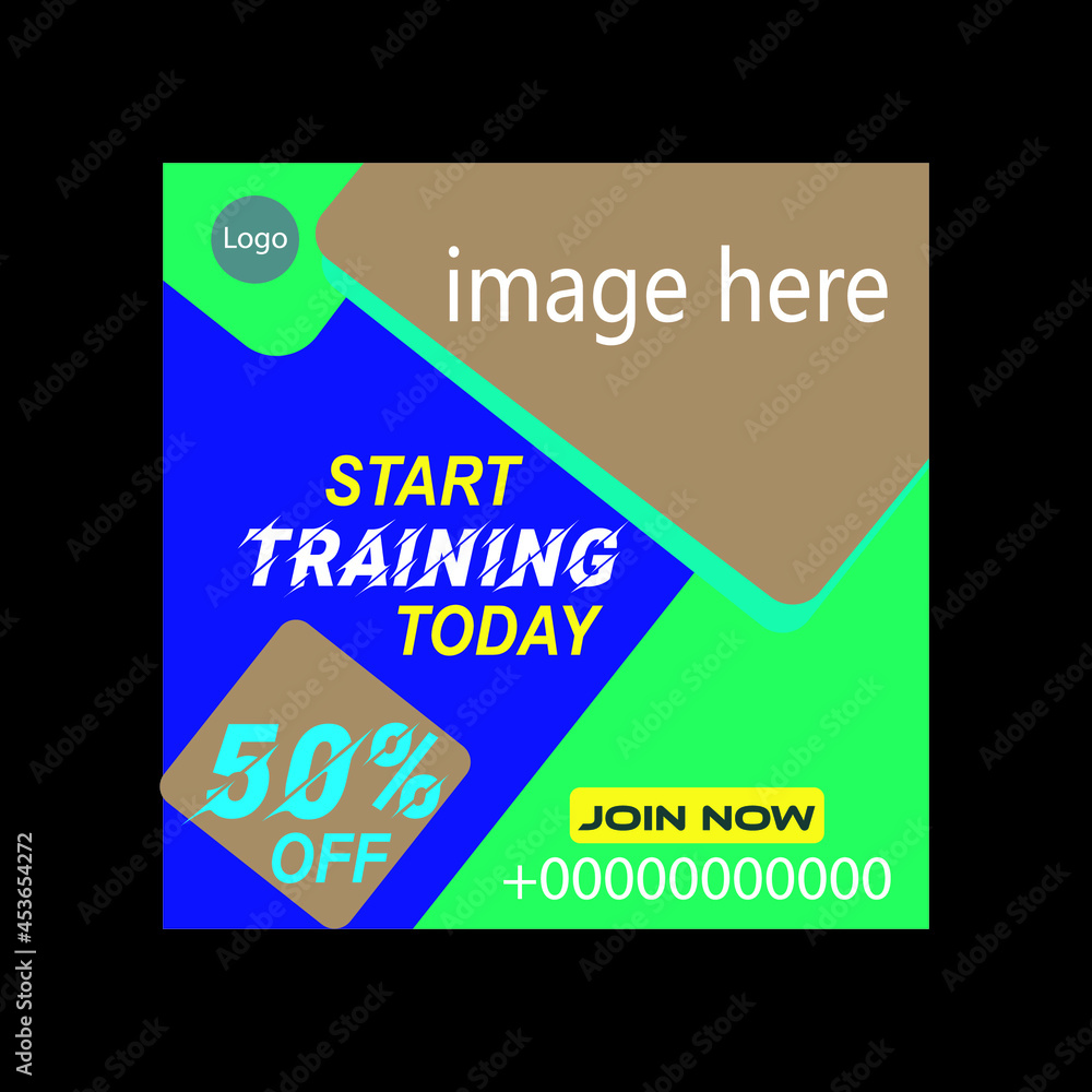 Obraz premium FITNESS GYM SOCIAL MEDIA Post