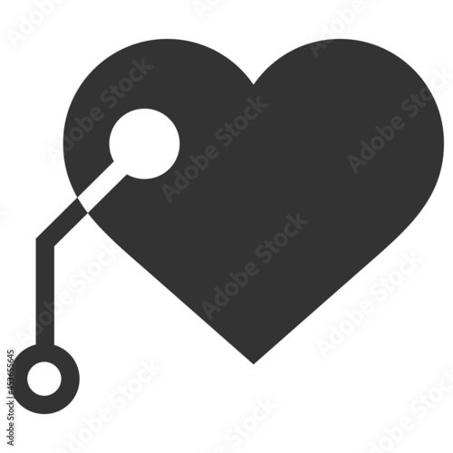 Pacemaker vector illustration. Flat illustration iconic design of pacemaker, isolated on a white background.