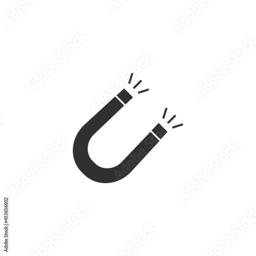 Magnet Symbol icon isolated on white background. Vector illustration.