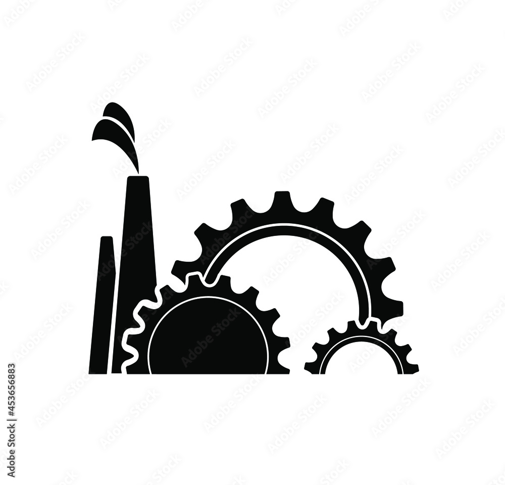 factory icon on white background factory icon on white background