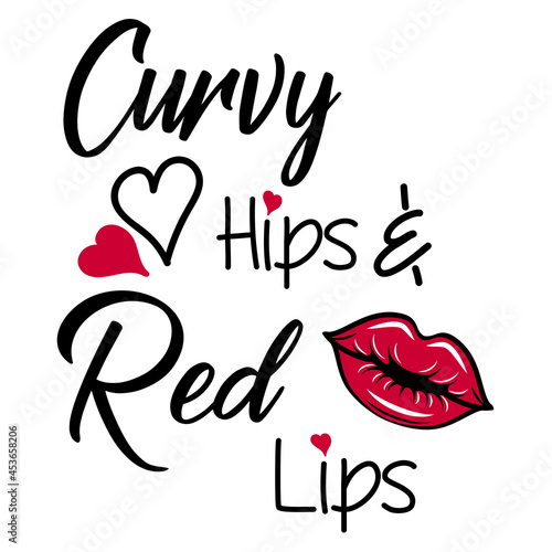 Curvy hips and red lips