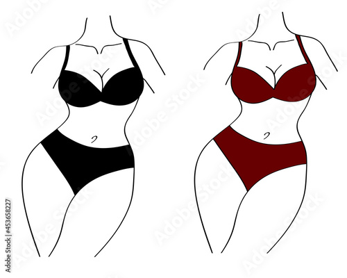 Curvy female body