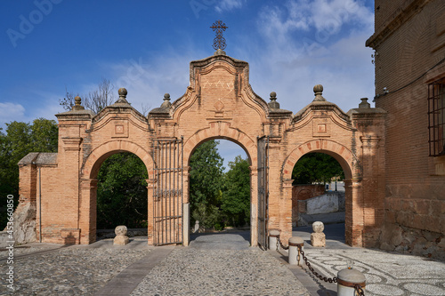 View of the Abadia del Sacromonte in the city of Granada in Spain 