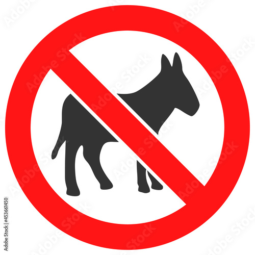 Stop donkey vector illustration. Flat illustration iconic design of stop donkey, isolated on a white background.