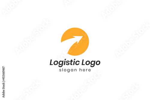 Logistic Logo For Business and Company. Modern Delivery Service Logo Template Design Vector.
