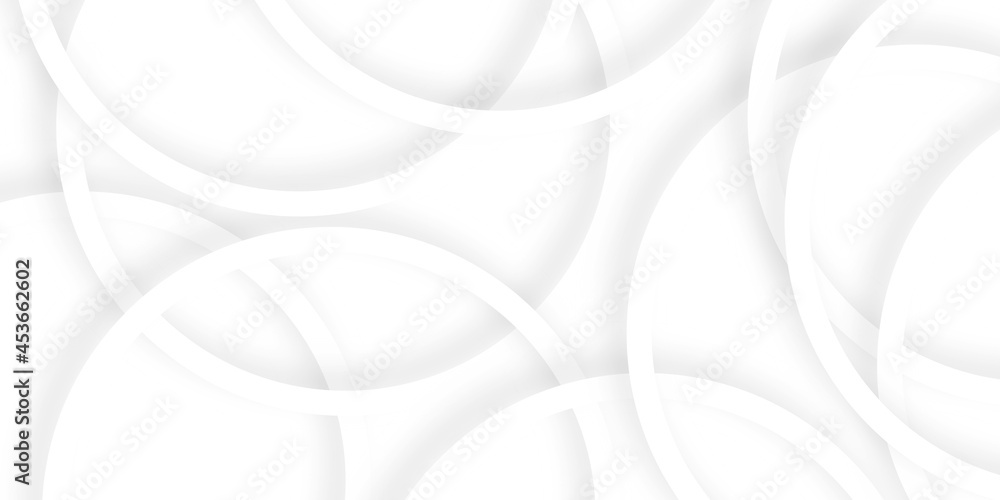 abstract white background with rounded geometric circles.nodern white ...
