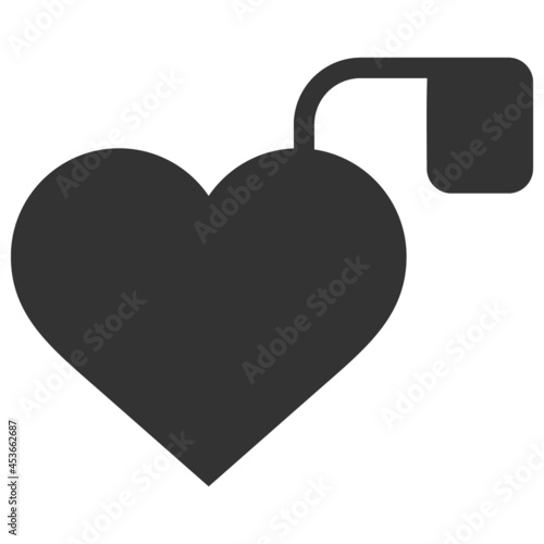 Pacemaker vector illustration. Flat illustration iconic design of pacemaker, isolated on a white background.