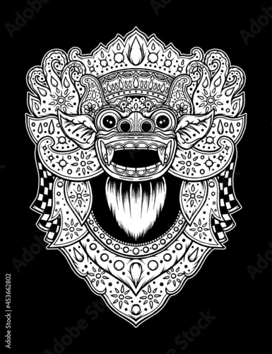 Vintage barong bali traditional culture