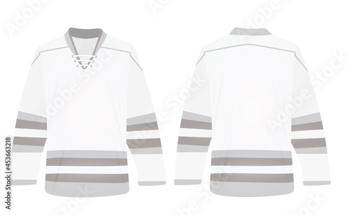 White stripe ice hockey shirt. vector illustration