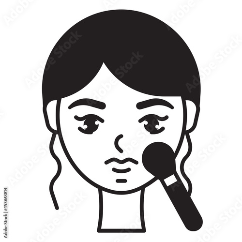 make up with brush