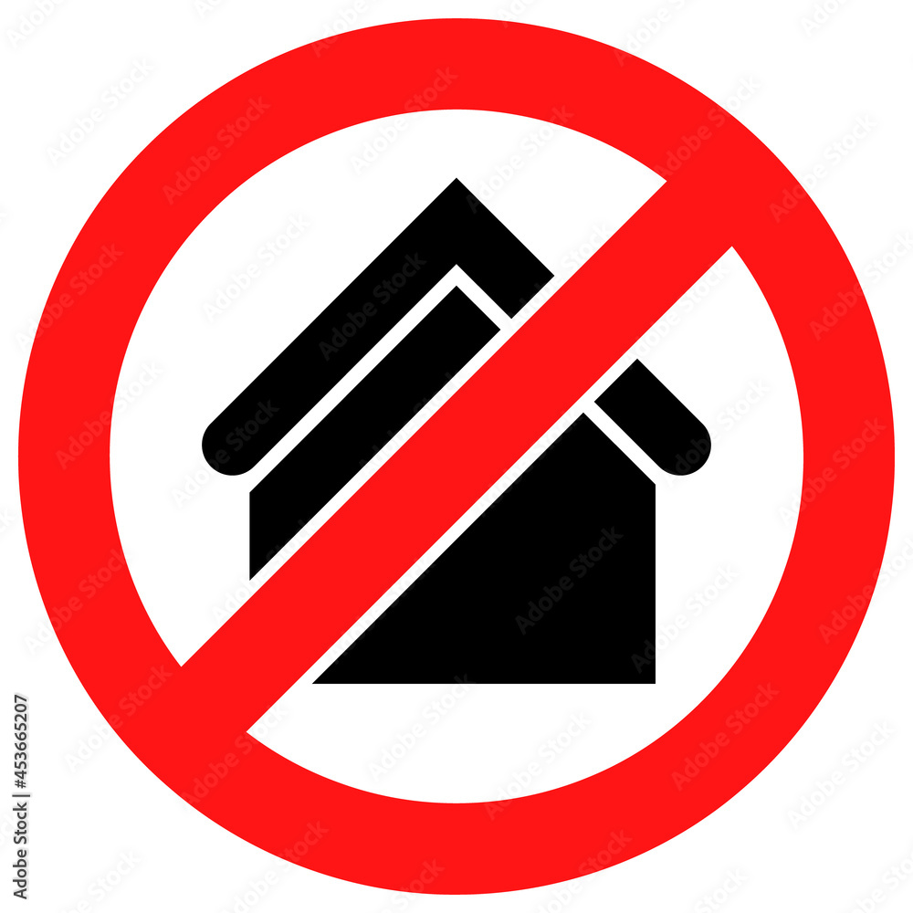 Stop house vector illustration. Flat illustration iconic design of stop house, isolated on a white background. Stop house vector illustration. Flat illustration iconic design of stop house, isolated on a white background.