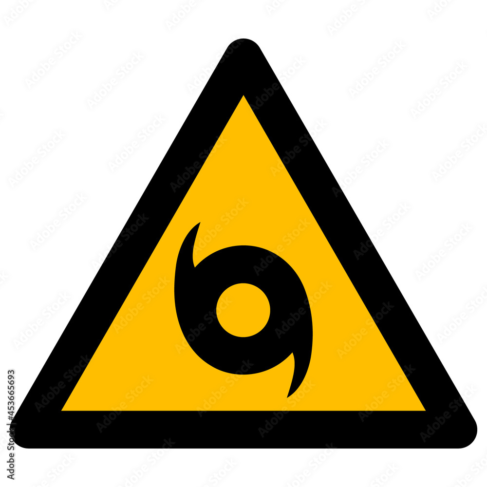 Hurricane warning vector illustration. Flat illustration iconic design of hurricane warning, isolated on a white background. Hurricane warning vector illustration. Flat illustration iconic design of hurricane warning, isolated on a white background.