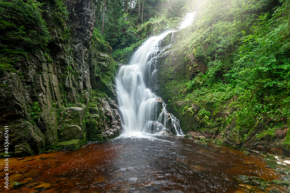 Waterfall in the mountains - Kamienczyka waterfall - Szklarska Poreba - Poland