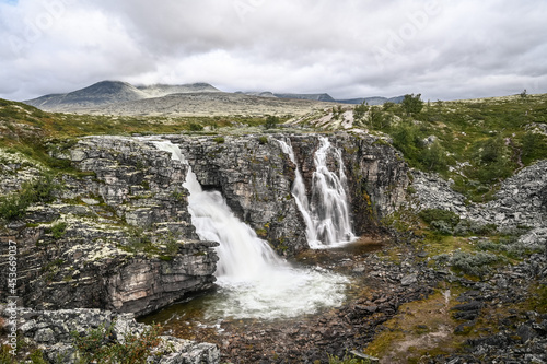 The Storulfossen Waterfall in the Rondane National Park in Norway.