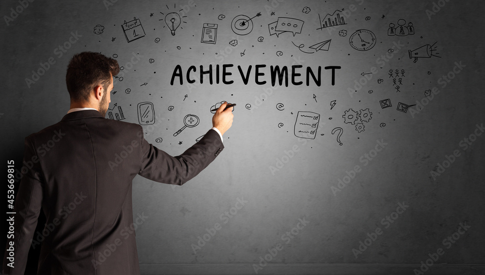 businessman drawing a creative idea sketch businessman drawing a creative idea sketch
