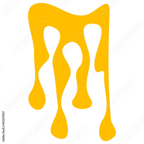 Sticky honey drops vector illustration. Flat illustration iconic design of sticky honey drops, isolated on a white background.