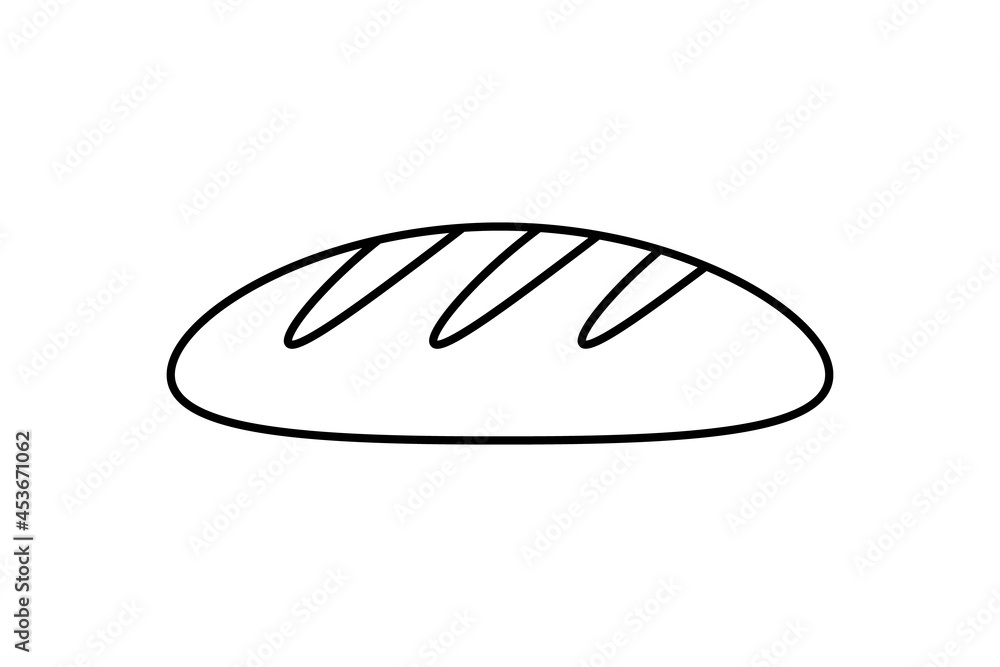 loaf of bread linear icon vector illustration loaf of bread linear icon vector illustration
