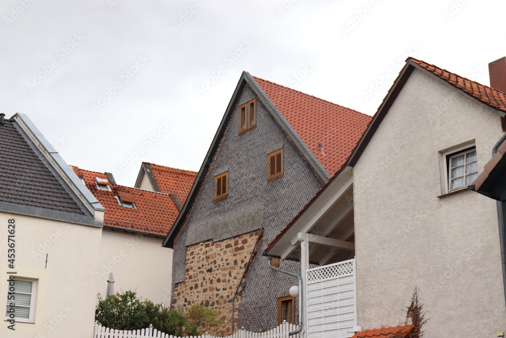 Alte Häuser in Fritzlar. Fachwerkhäuser.