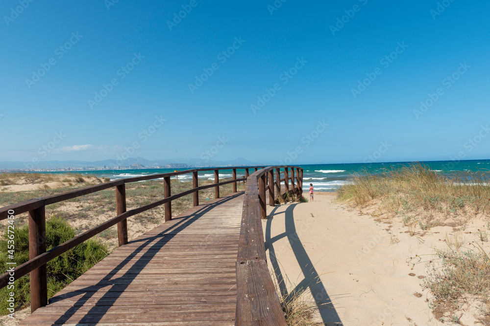 playa virgen pasarela de madera