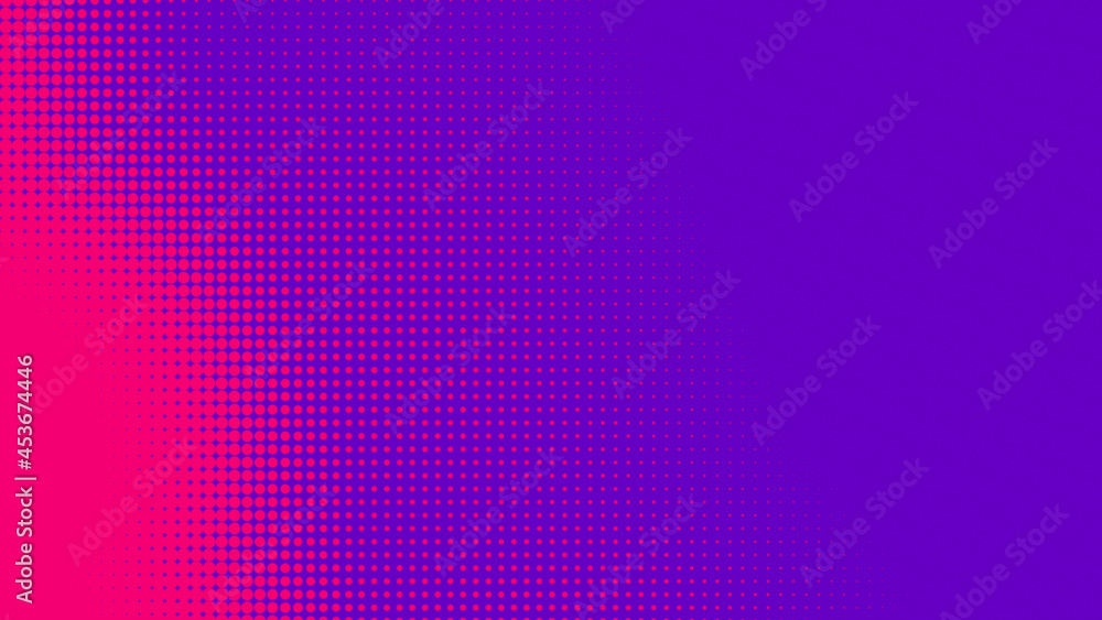 Dots halftone purple pink color pattern gradient texture with technology digital background. Pop art comics with nature graphic design. Dots halftone purple pink color pattern gradient texture with technology digital background. Pop art comics with nature graphic design.