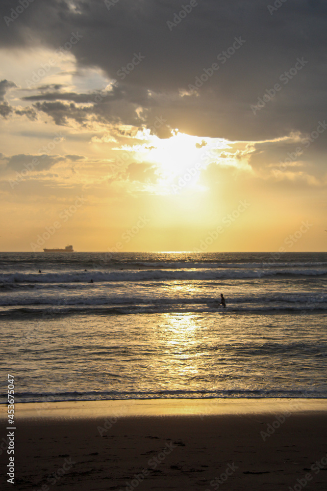 sunset on the beach