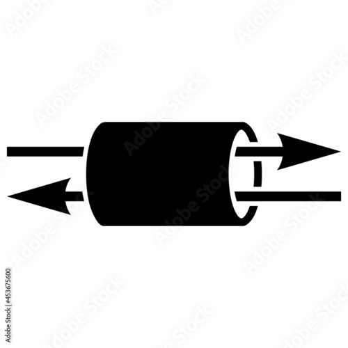 VPN pipe vector illustration. Flat illustration iconic design of VPN pipe, isolated on a white background.