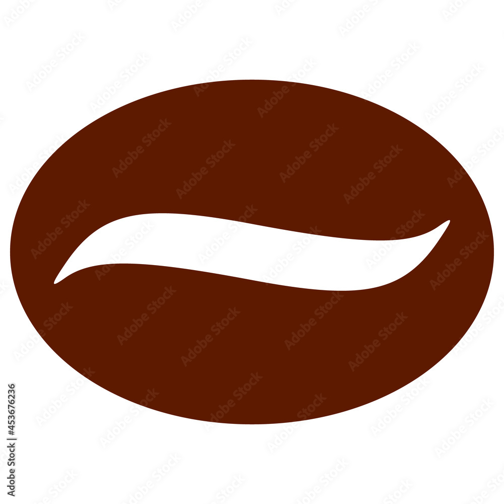 Coffee grain vector illustration. Flat illustration iconic design of coffee grain, isolated on a white background. Coffee grain vector illustration. Flat illustration iconic design of coffee grain, isolated on a white background.