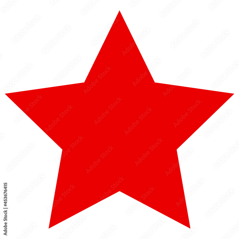 Red star vector illustration. Flat illustration iconic design of red star, isolated on a white background. Red star vector illustration. Flat illustration iconic design of red star, isolated on a white background.