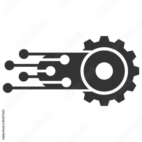 Transition gear vector illustration. Flat illustration iconic design of transition gear, isolated on a white background. © Tensor Designs