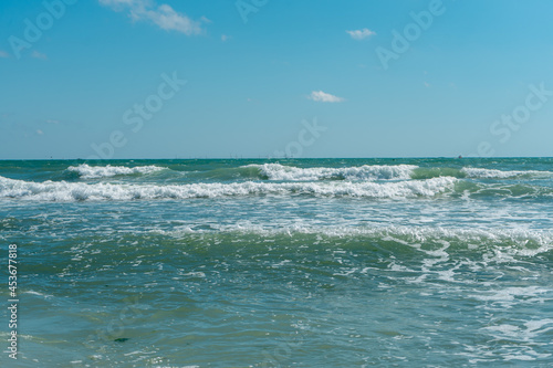 Waves of the Black Sea on a clear day
