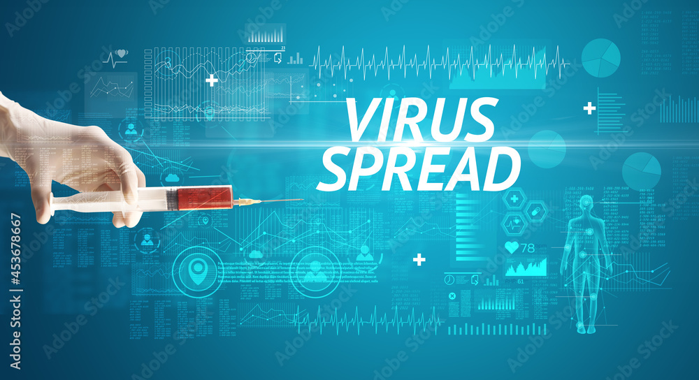 Syringe needle with virus vaccine Syringe needle with virus vaccine