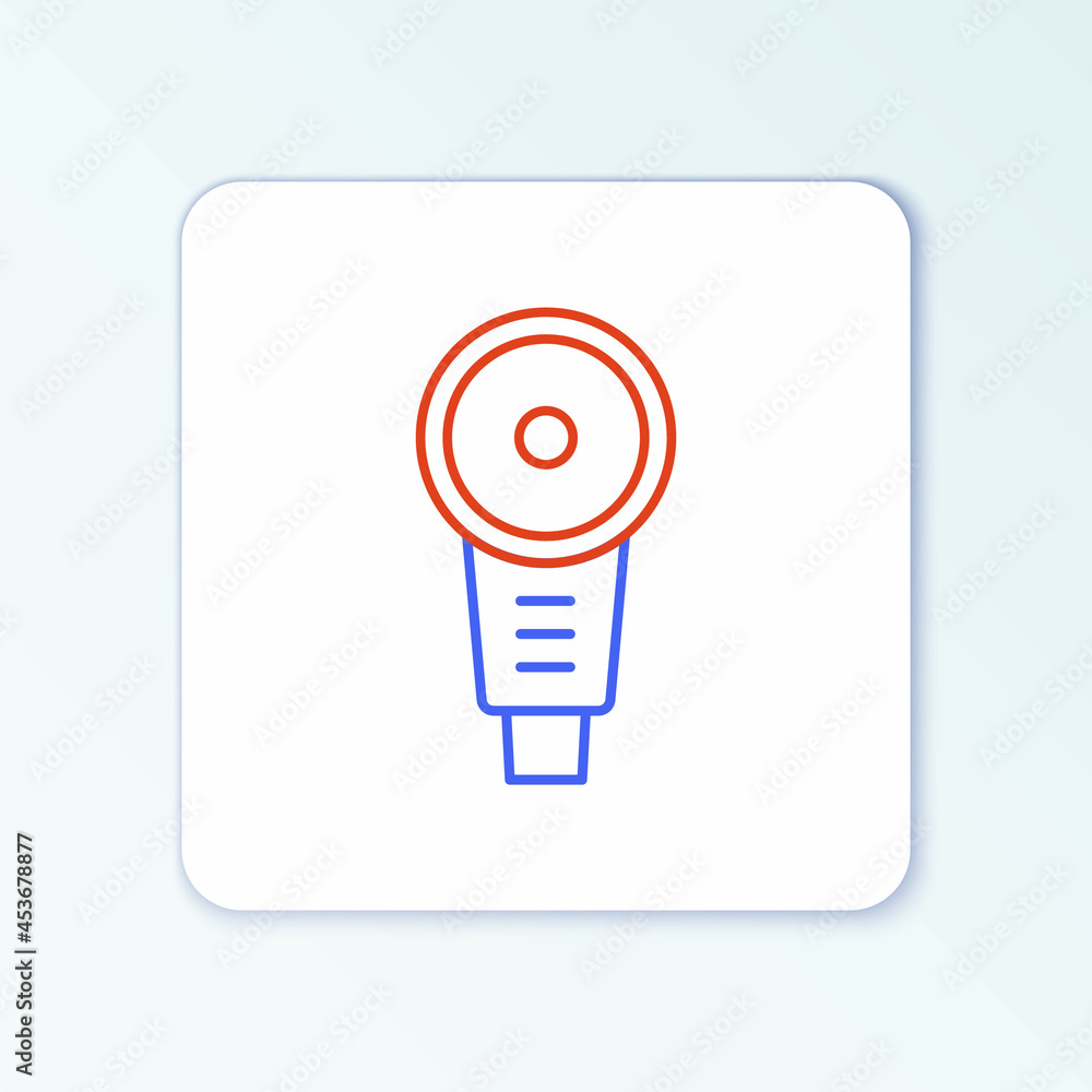Line Angle grinder icon isolated on white background. Colorful outline concept. Vector Line Angle grinder icon isolated on white background. Colorful outline concept. Vector