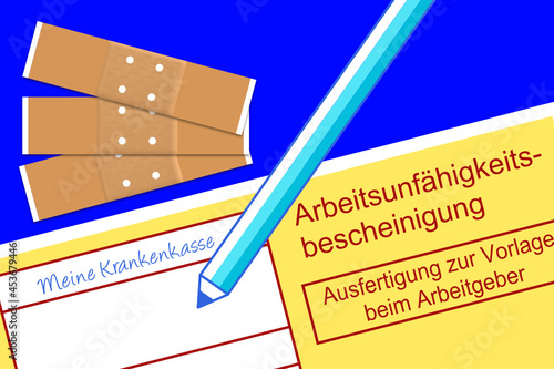 Ausfüllen einer Arbeitsunfähigkeitsbescheinigung