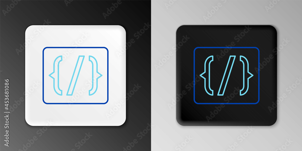 Line Programming language syntax icon isolated on grey background. Syntax programming file system. Colorful outline concept. Vector Line Programming language syntax icon isolated on grey background. Syntax programming file system. Colorful outline concept. Vector