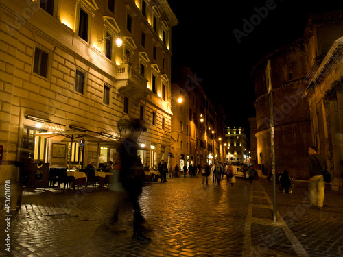 Rome, ITALY - OCTOBER 16, 2011 - Night streets in the center of Rome.