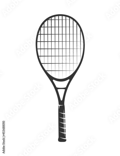 Lawn tennis racket isolated on white background. Vector illustration © MegaShabanov