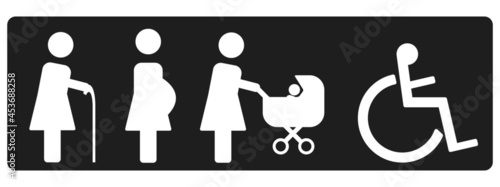 pregnant, baby carriage,vector design eps 10.