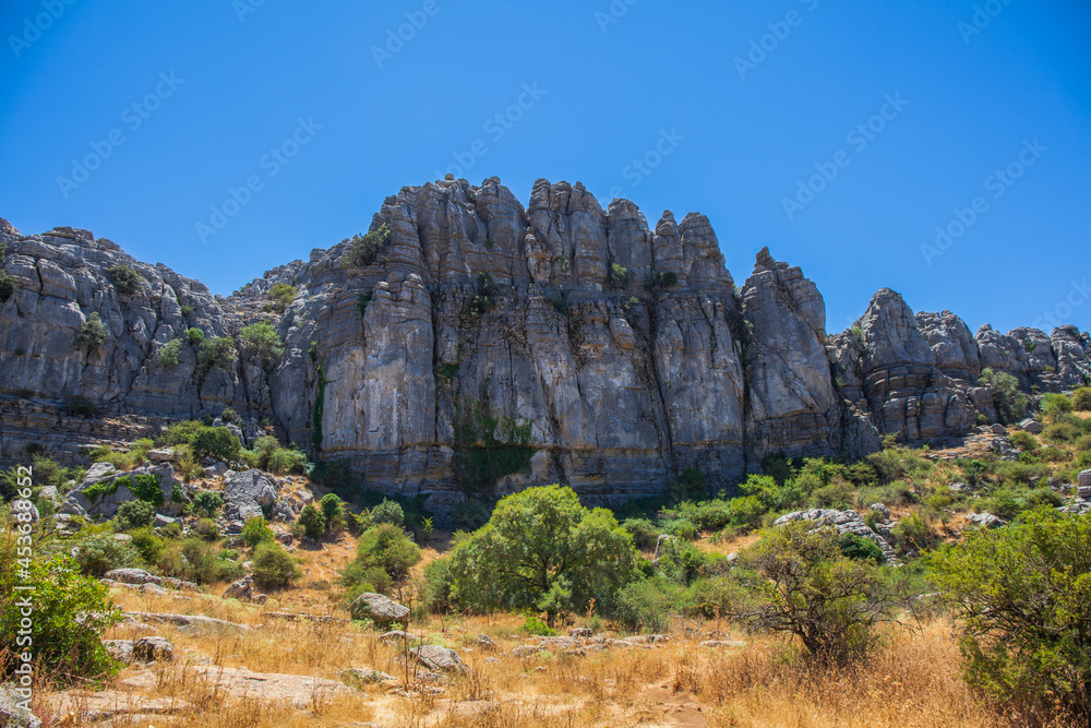 View of the El Torcal de Antequera Natural Park. View of the El Torcal de Antequera Natural Park.