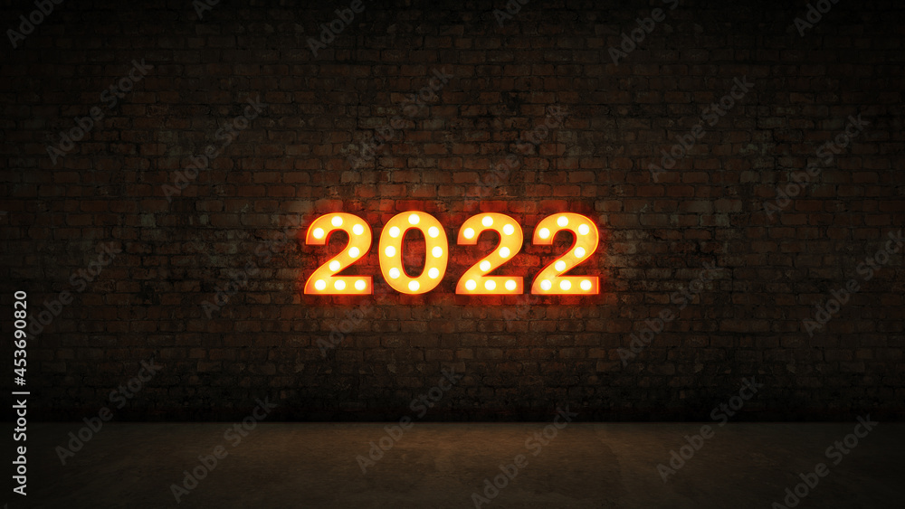 marquee light 2022 letter sign, New Year 2022. 3d rendering
marquee light 2022 letter sign, New Year 2022. 3d rendering