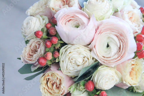 bouquet of roses ranunculus