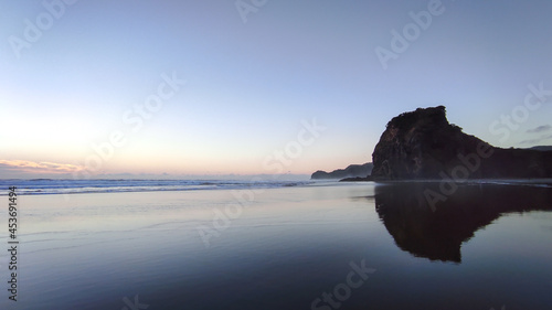 Sunset at Piha beach Auckland, New Zealand 4-march-2021