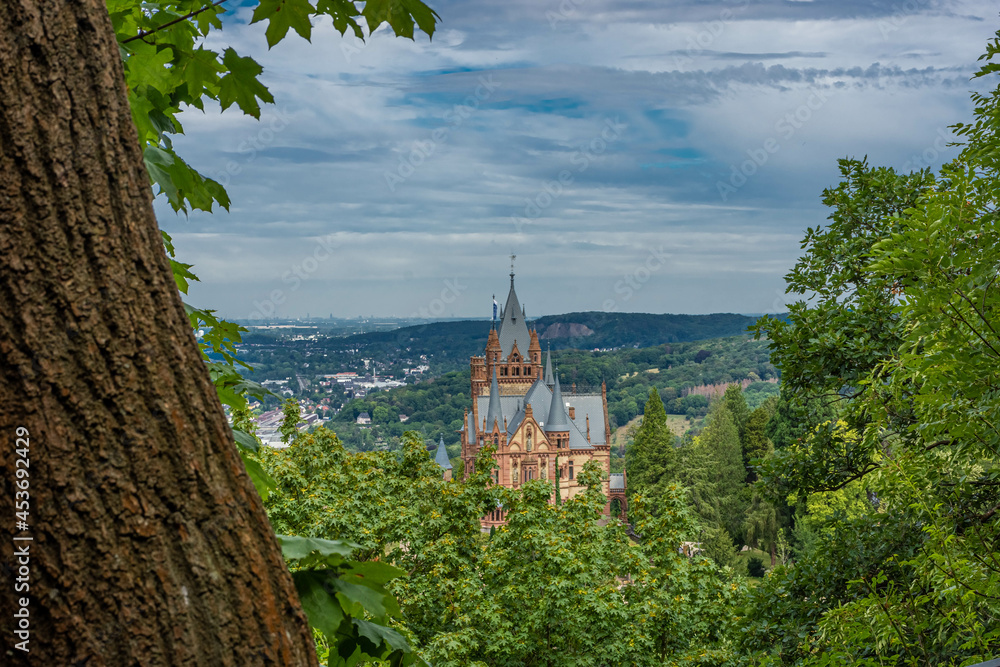 Schloss Drachenburg Castle is a palace in Konigswinter on the Rhine river near the city of Bonn, in Germany