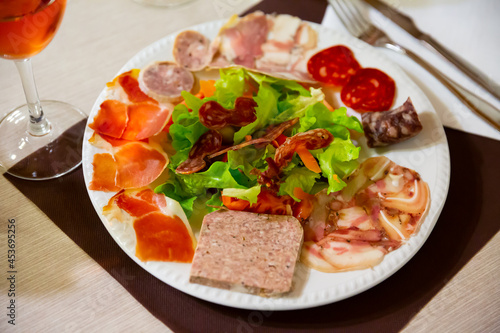 Traditional Catalan assorted sausage and ham