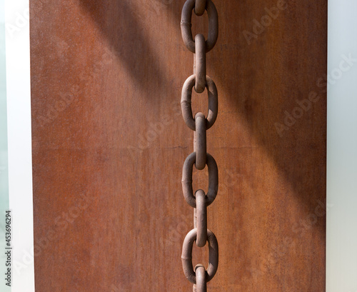 rusty metal chain