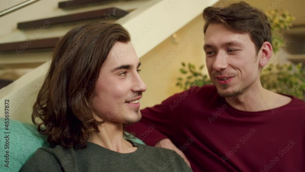 A lovely couple is sitting and talking nicely A lovely couple is sitting and talking nicely