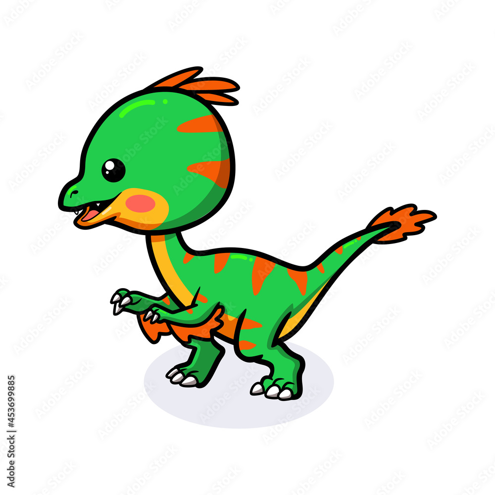 Cute little oviraptor dinosaur cartoon Cute little oviraptor dinosaur cartoon