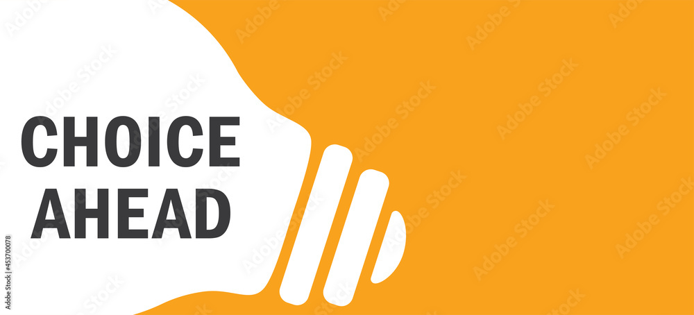 Fototapeta premium Choice ahead in lamp background illustration