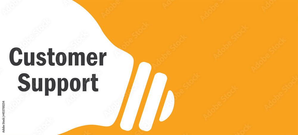 Fototapeta premium Customer Support in lamp background illustration