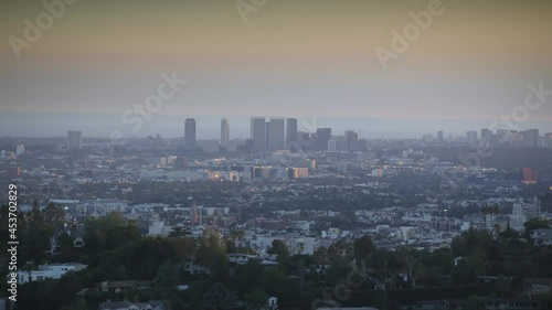 Wallpaper Mural Downtown Los Angeles Evening DTLA Time Lapse  Torontodigital.ca